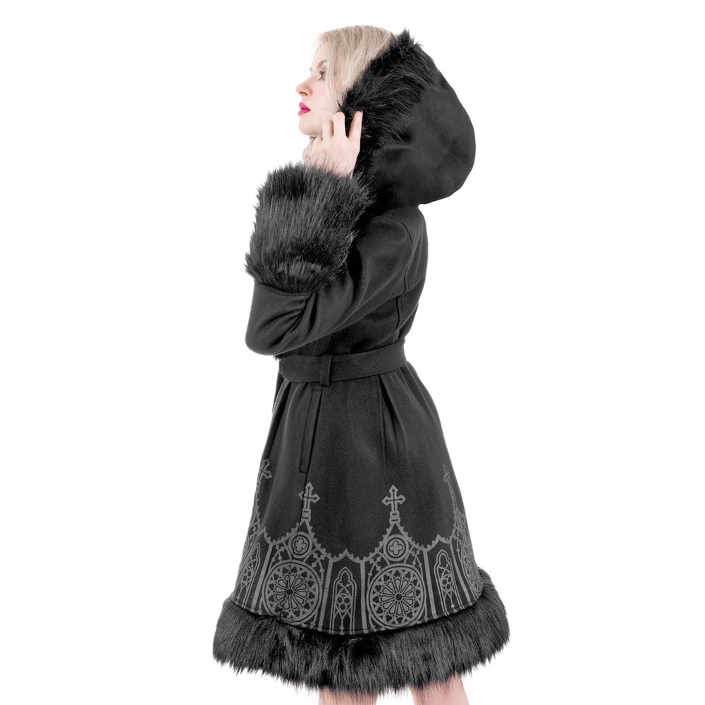 Restyle - Dark Altar Wintermantel - Schwarz